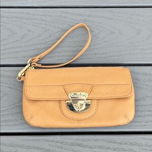 Calvin Klein Leather Wristlet Tan NWOT